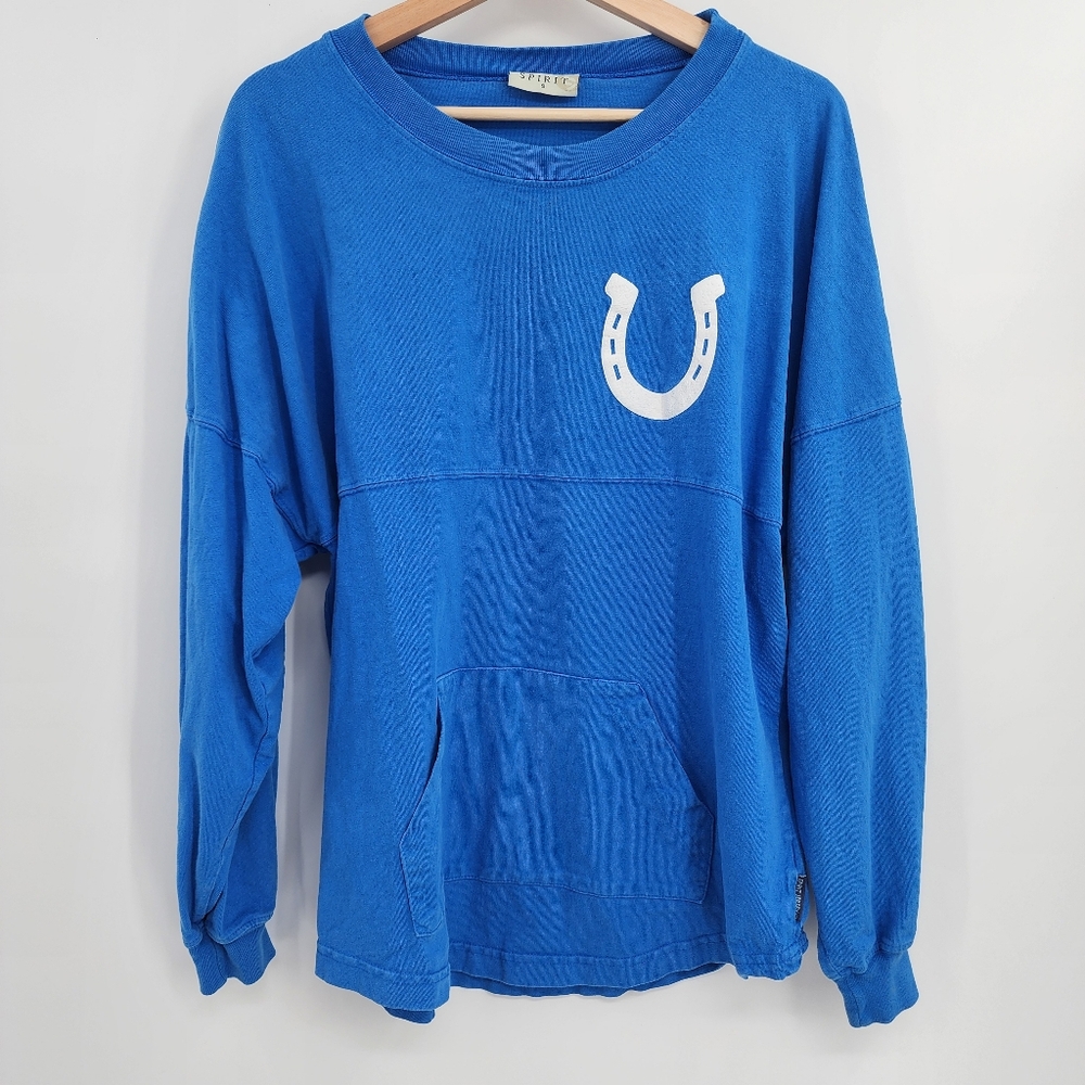 Indianapolis Colts Spirit Jersey Andrew Luck Pocket Long Sleeve Tee